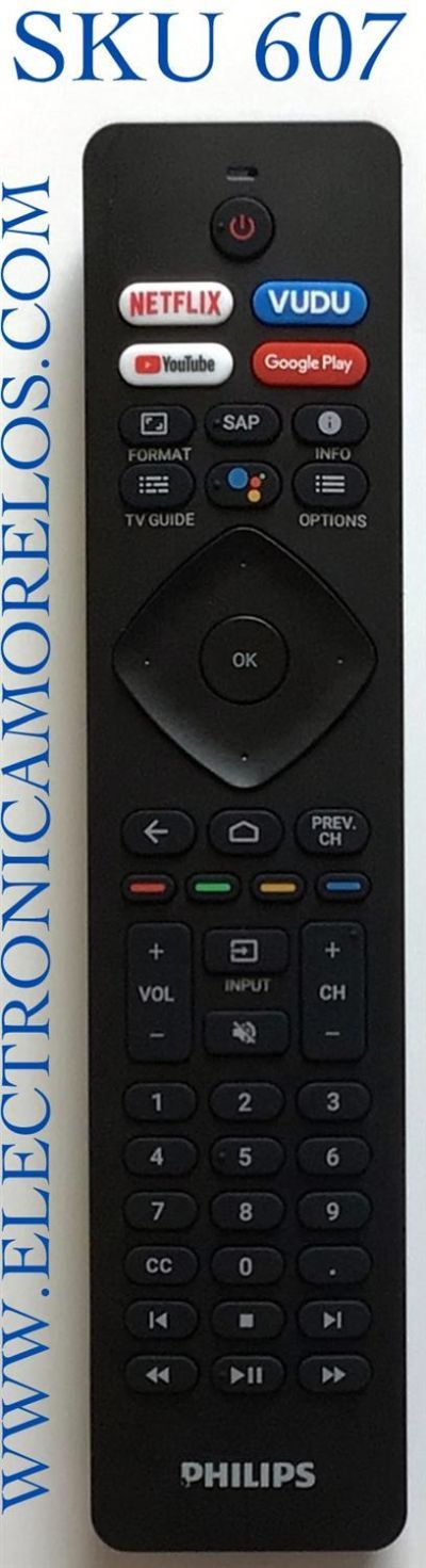 CONTROL REMOTO ORIGINAL NUEVO PARA TV PHILIPS SMART TV  / NUMERO DE PARTE 6733A-RF402A / S4X-RF402A / RF402-V14 / MODELO 50PFL5605/F7 A